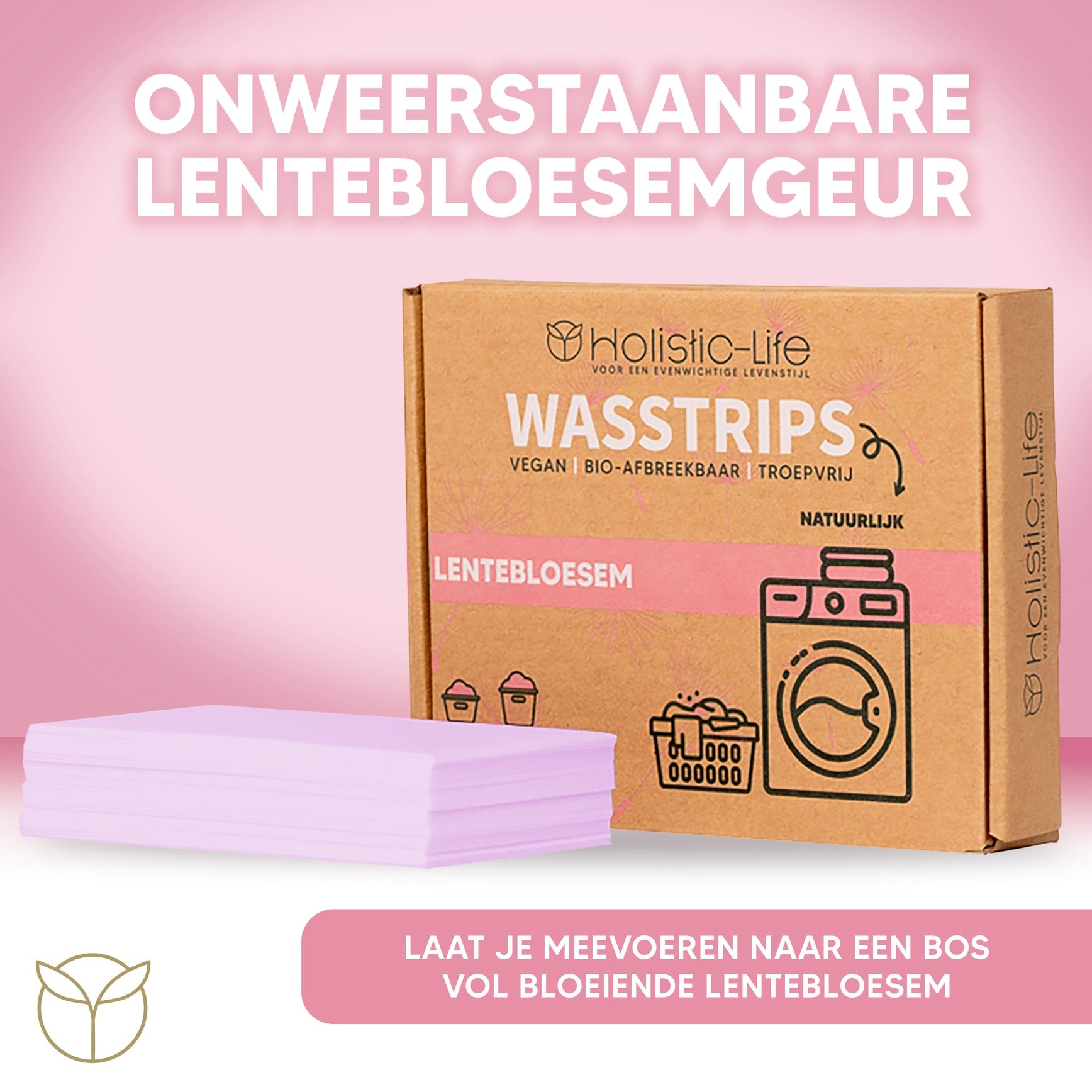 Biologisch afbreekbare wasstrips en wasmiddeldoekjes voor thuisgebruik.