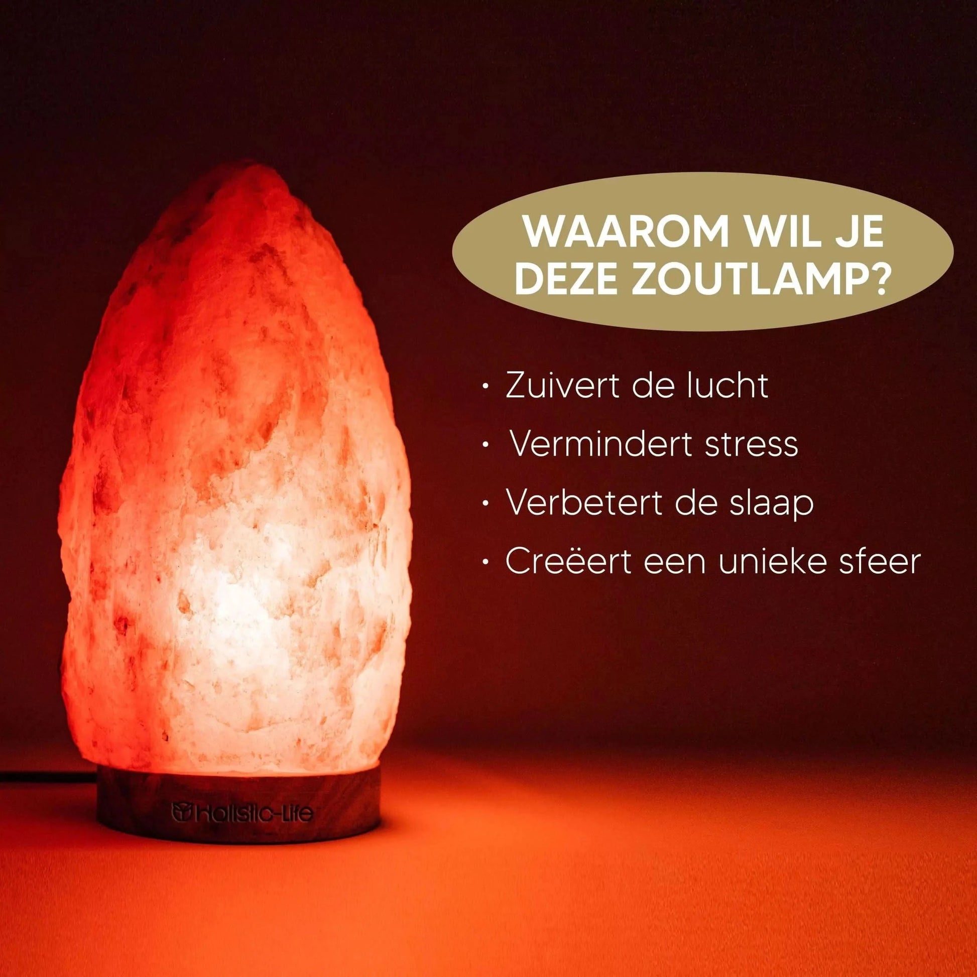 Himalaya zoutlamp, perfect voor ontspanning en een betere slaap in de slaapkamer.