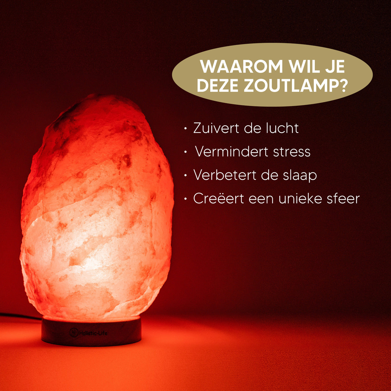 Luxe Himalaya zoutlamp met dimbare verlichting, perfect voor elk interieur.