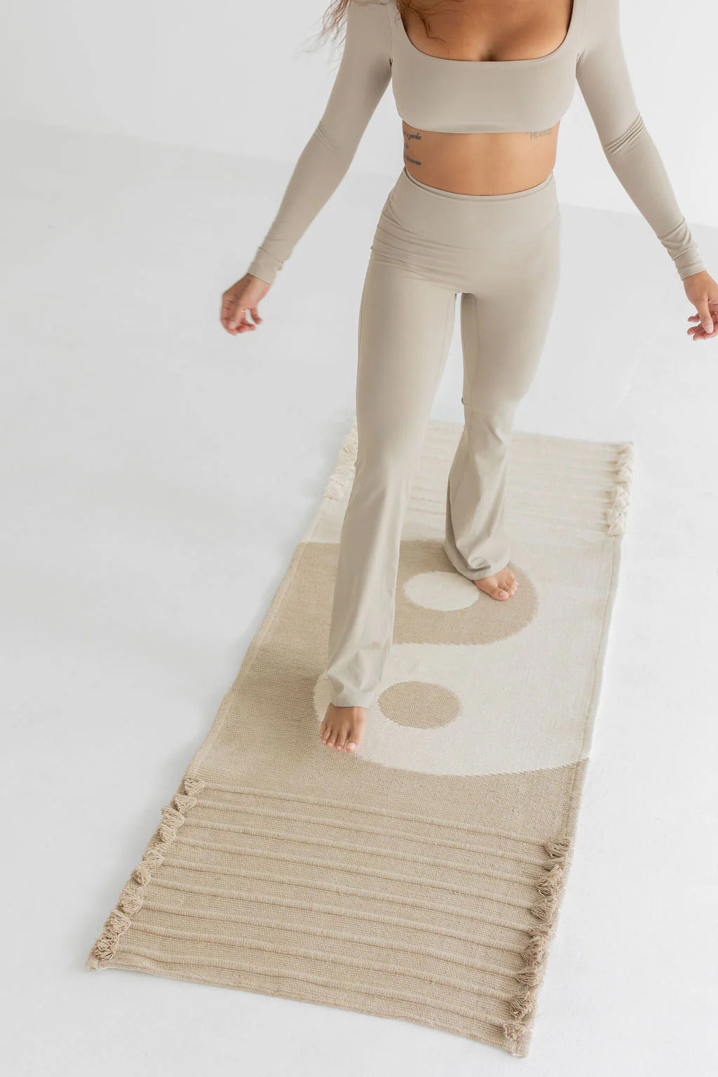 Eco yogamat - Yin-Yang Clay - Natuurlijk geverfd