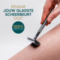 Zero waste Safety Razor met dubbelzijdige mesjes voor precieze scheerbeurten.