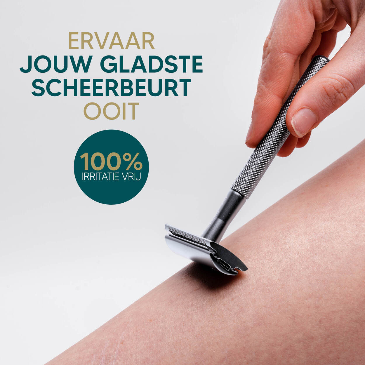 Zero waste Safety Razor met dubbelzijdige mesjes voor precieze scheerbeurten.